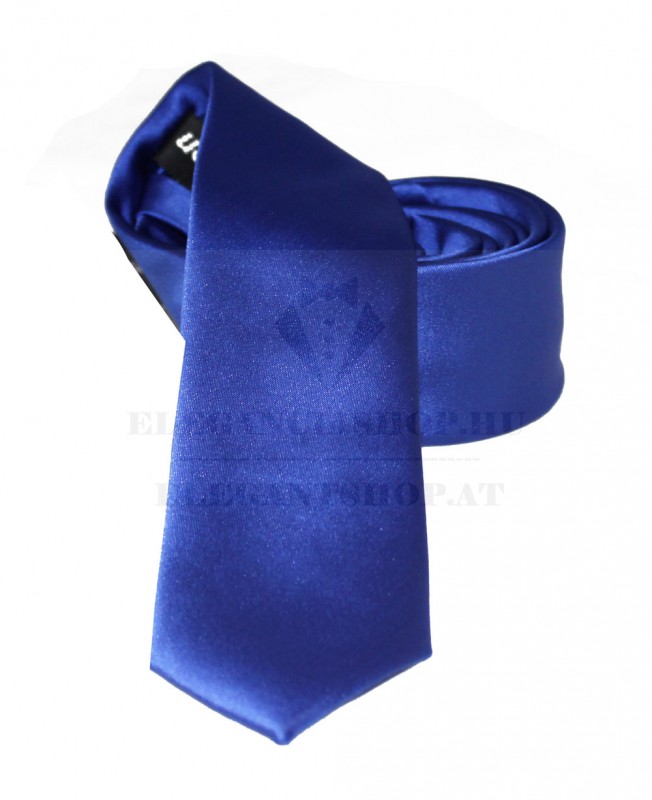          NM Slim Satin Krawatte - Königsblau Unifarbige Krawatten